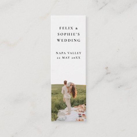 $21.10 | Chic Wedding Favor Minimalist Mini Bookmark Card #chic wedding favor minimalist, photo bookmark card, bookish wedding, book lover wedding, english literature, charlotte bronte, jane eyre, elegant timeless classy sophisticated, budget wedding favor, wherever you are is home Book Lovers Wedding, Budget Wedding Favours, Wedding Elegant Classy, Country Themed Wedding Invitations, Chic Business Card, Photo Bookmarks, Minimalist Design Style, Bookmark Card, Napa Valley Wedding