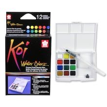 Koi® Water Colors™ Pocket Field Sketch Box, 12 Colors Sakura Koi Watercolor, Field Sketch, Crayons Pastel, Sketch Box, Koi Watercolor, Watercolor Cake, Koh I Noor, Watercolor Kit, Water Brush