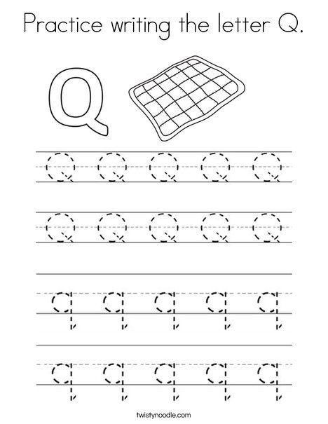 Practice writing the letter Q Coloring Page from TwistyNoodle.com Q Tip Number Tracing, Q Worksheets For Preschool, Letter Q Activities, Preschool Letter Q, Letter Q, Letter Q Tracing Worksheet, Letter Q Worksheets, Preschool Alphabet Book, Letter P Worksheets