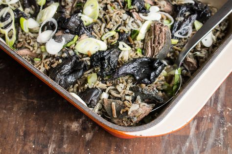 Wild Rice With Mushrooms, Grouse Recipes, Casserole With Mushrooms, Rice With Mushrooms, Pheasant Recipes, Wild Mushroom Recipes, Wild Rice Recipes, Wild Rice Casserole, Mushroom Stock