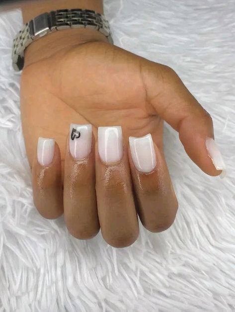 White Nail With Heart, Nail With Heart, White Nail, White Nails, Silver Heart, Nail Designs, Nails, Purple, Silver