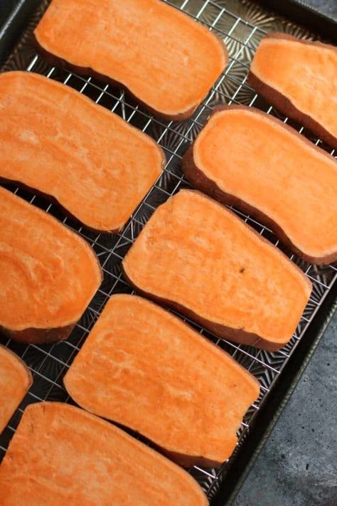 Oven Baked Sweet Potato Toast 4 Ways - The Real Food Dietitians Ration Recipes, Oven Baked Sweet Potato, Potato Toast, Alfredo Pizza, Real Food Dietitians, Garlic Pizza, Spinach Pizza, Pizza Chicken, Sweet Potato Toast