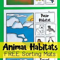 Habitats Kindergarten, Artic Habitat, Preschool Habitats, Kindergarten Animals, Free Science Printables, Preschool Animals, Prek Themes, Animal Homes, January Ideas