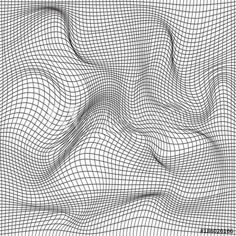 Stock Image: Distorted wave monochrome texture. Abstract dynamical rippled surface. Vector stripe  deformation background. Mesh, grid pattern of lines. Black and white illustration. Distorted Images, Conceptual Fashion, Texture Abstract, Organic Lines, White Illustration, Black And White Illustration, Grid Pattern, Line Patterns, Abstract Lines