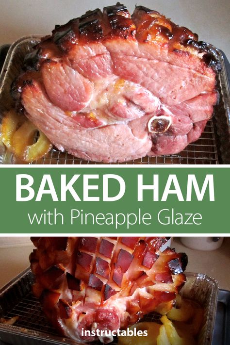 Baked Ham With Pineapple, Ham Glaze Brown Sugar, Ham Recipes Baked, Spiral Sliced Ham, Pineapple Ham, Ham Dinner, Easter Ham, Leftover Ham Recipes, Honey Baked Ham