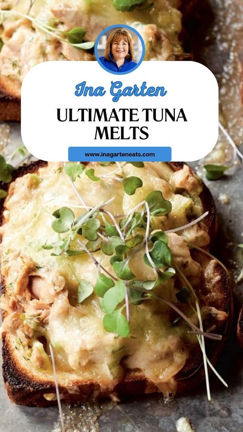 Ina Garten Ultimate Tuna Melts Ina Garten Tuna Melt, Best Tuna Melt Recipe, Tuna Melts Recipe, Tuna Melts In The Oven, Tuna Melt Sandwich, Tuna Melt Recipe, Barefoot Contessa Recipes, Sandwhich Recipes, Tinned Fish