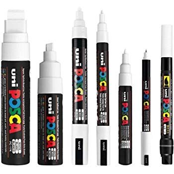 Paint Marker Pen, Posca Marker, Marker Set, White Pen, Black Sharpie, Paint Marker, Water Based Paint, Art Pens, White Set