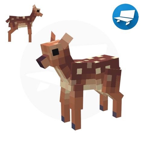 Minecraft Animal Mods, Deer Minecraft, Minecraft Mobs Mod, Minecraft Animals, Mobs Minecraft, Fawn Deer, Mc Skins, Dinosaur Drawing, Minecraft Mobs