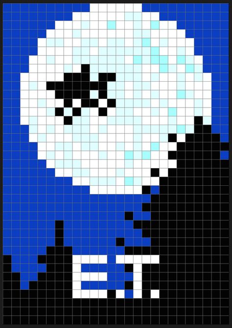 Pixel Movie Poster, Popular Pixel Art, Movie Poster Pixel Art, 80s Pixel Art, Album Cover Pixel Art Grid, 30x30 Pixel Art, Pixel Art Movie, Movie Pixel Art, Big Pixel Art