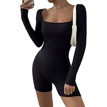 Short Jumper Outfit, Black Short Jumpsuit, Jumpsuit Short Sleeve, Jumpsuit Short, Jumper Outfit, Backless Bodysuit, Solid Color Jumpsuits, Swimsuit Material, Backless Jumpsuit