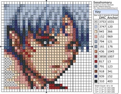 Sesshomaru Cartoon Movie Characters, Perler Art, Anime And Manga, Simple Cross Stitch, Cartoon Movies, Perler Bead Patterns, Crafty Craft, Inuyasha, Hama Beads