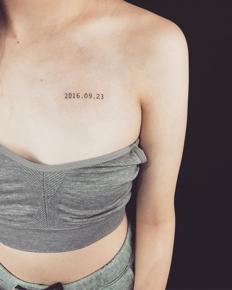 Date Script Tattoo by @raindog_hontattoo Writer Tattoo, Birthdate Tattoo, Script Tattoos, Tattoo Toronto, One Word Tattoos, Script Tattoo, Date Tattoos, Tattoo Script, Elegant Tattoos