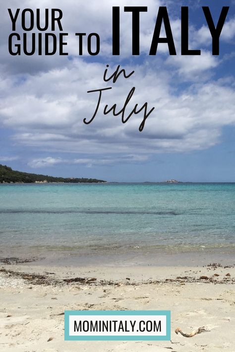 sandy beach and clear, turquoise waters on a sunny day in northern Sardinia, Italy.  puffy clouds in the sky. Italy In July, Holidays In Italy, Visiting Italy, Foods To Try, Trip To Italy, Italy Holidays, Italy Trip, Visit Italy, Ways To Travel