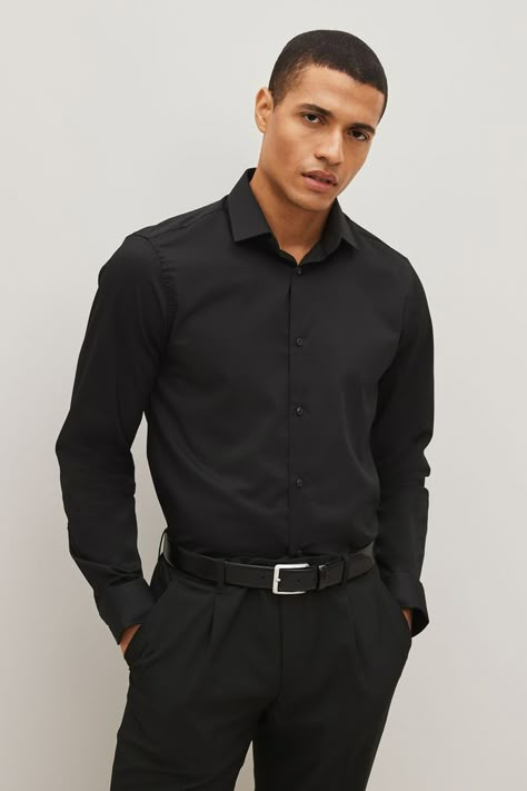 Machine washable. 65% Polyester, 35% Cotton.Mens Next Black Regular Fit Single Cuff Textured Shirt -  Black Polyester Fashion > Men > Shirts What to Wear to a Funeral? Find respectful and comfortable funeral attire. Our guide helps you balance tradition and personal comfort. Make the right choice What to Wear to a Funeral? Find respectful and comfortable funeral attire. Our guide helps you balance tradition and personal comfort. Make the right choice Men Outfits Formal Wedding, Prom Outfits Men Black, Men’s All Black Formal Outfit, All Black Button Up Outfit Men, Estate Agent Outfit Men, Black Formal Shirt For Men, Black Dress Shirt And Pants Men, Men In All Black Outfits, Mens Black Formal Outfit