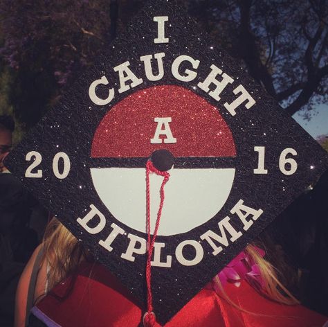 Nerdy Graduation Cap, Pokemon Graduation Cap, Pokemon Graduation, Graduation Cap Ideas, Cap Ideas, Graduation Cap Designs, Graduation Hat, Graduation Diy, Cap Designs