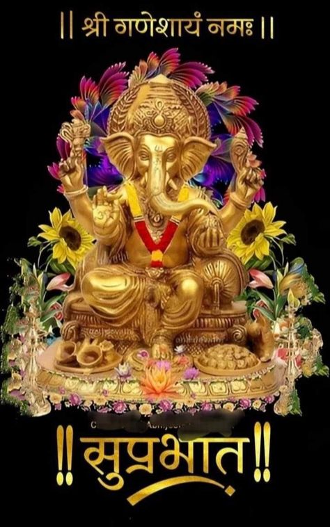 Good Morning Ji, Jai Shree Ganesh, Shree Ganesh, Ganesh Ji, Ganesha, Diwali, Good Morning, Flowers