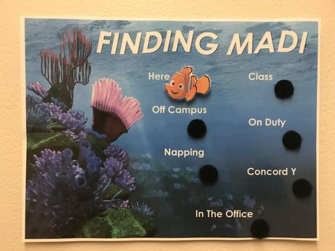 Resident Assistant Boards, Resident Assistant Door Decs, Dorm Bulletin Boards, Finding Nemo Theme, Resident Assistant Bulletin Boards, Door Decorations College, Dorm Themes, Time Management College Student, Dorm Door Decorations