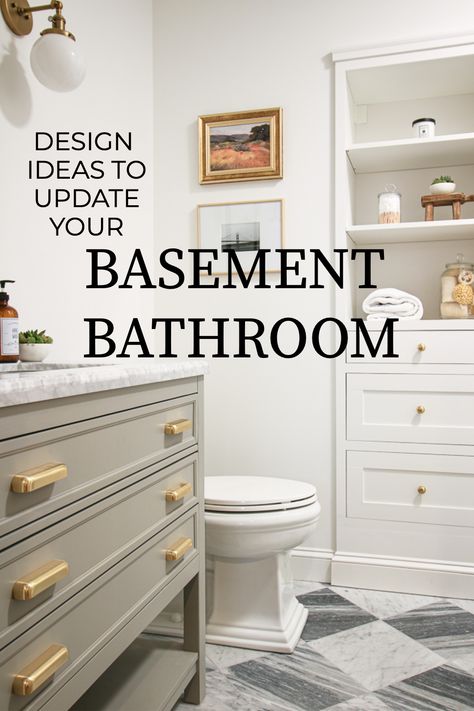 Basement Reno On A Budget, Lower Level Bathroom Ideas, Budget Friendly Laundry Room Ideas, Basement Bathroom With Shower Only, Small Bathroom In Basement, Bright Basement Bathroom, Bathroom Basement Ideas, Basement Bathroom Ideas No Window, Simple Basement Bathroom Ideas