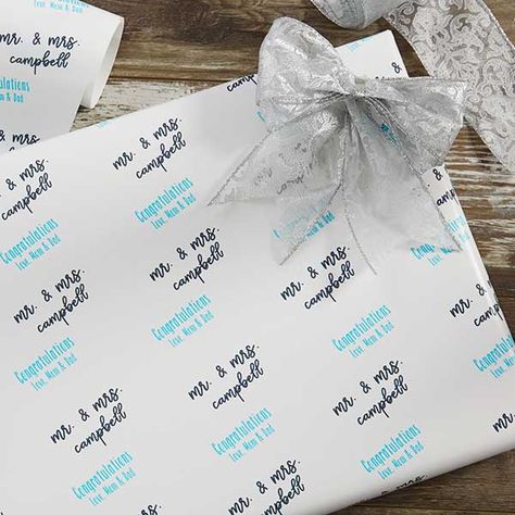 Personalized Wrapping Paper, Wedding Wrapping Paper, Print Wrapping Paper, Romantic Photo, Personalised Wrapping Paper, Mother Of The Bride Gown, Wedding Info, Text Features, Custom Wrapping Paper