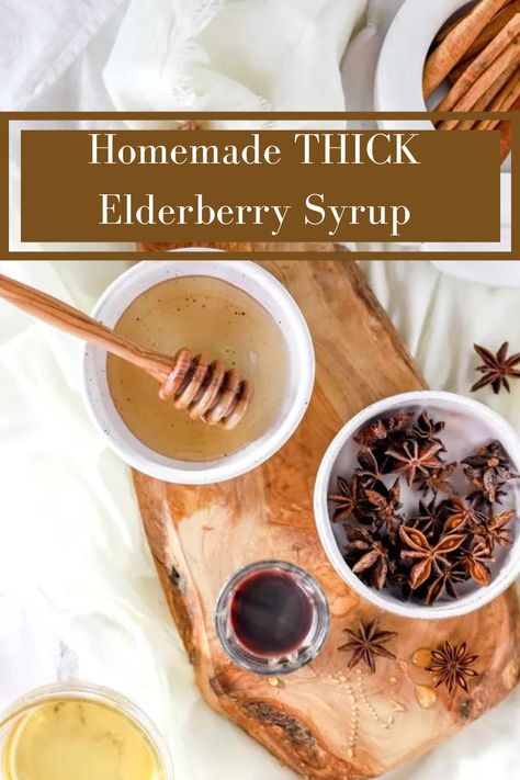 If you've ever wanted to make your own syrup, this is the best elderberry syrup recipe! It comes together in under an hour, with just elderberries, water and honey. Keep reading to learn how to make this homemade thick elderberry syrup recipe! How To Make Elderberry Syrup From Dried Berries, Elderberry Syrup Recipe Fresh Berries, Diy Elderberry Syrup, Ninnescah Homestead, Witchy Recipes, Healthy Syrup, Old Fashioned Pound Cake, Elderberry Syrup Recipe, Elderberry Juice