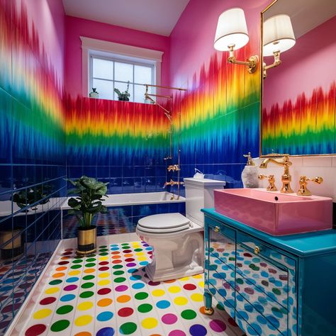 Amazing Bathroom Ideas😍😍 #bathroomdesign #bathroomdecor #bathroom #bathroomrenovation #bathroomremodeling Crazy Bathrooms, Bathroom Colors, Neon Color, House Stuff, Bathroom Ideas, Bathrooms, Dream House, Quick Saves, Color