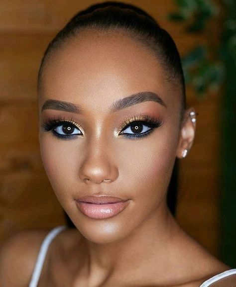 Maquillage Yeux Cut Crease, American Makeup, Wedding Hairstyles And Makeup, African American Makeup, Brown Girls Makeup, Mekap Mata, Makeup For Black Skin, Brown Skin Makeup, Smink Inspiration