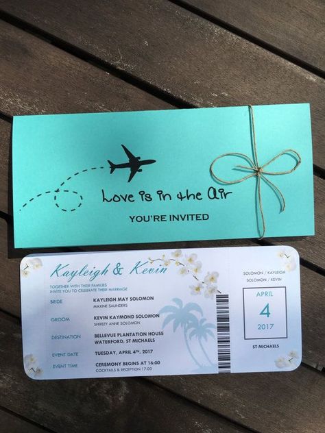 Wedding Invitations Travel, Destination Invitations, Airport Wedding, Travel Wedding Invitations, Aviation Wedding, Boarding Pass Wedding Invitation, Ticket Wedding Invitations, Ticket Style, Unique Destination Wedding