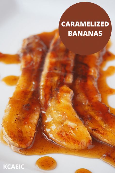 These caramelized bananas are quick, easy and delicious. On the table in just fifteen minutes, they are delicious on their own or with a scoop of ice cream. If you like bananas foster you are going to love these. Gluten Free Lemon Drizzle Cake, Bananas Dessert, Banana Foster Recipe, Grilled Bananas, Tropical Desserts, Filipino Food Dessert, Scoop Of Ice Cream, Banana Dessert Recipes, Caramelized Bananas