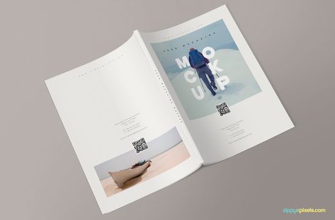 Use smart objects to customize the front cover, back cover and binding. #free #freebie #mockup #psd #photoshop #magazine #cover #USletter #page Magazine Back Cover, Magazine Mockup Free, Magazine Cover Page, Magazine Cover Template, Back Cover Design, Mockup Template Free, Cover Magazine, Magazine Mockup, Free Magazines