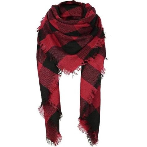 Women's Fall Winter Scarf Classic Tassel Plaid Scarf-black Red Scottish Fashion, Tartan Scarf, Plaid Blanket Scarf, Fall Plaid, Fall Scarves, Triangle Scarf, Wrap Shawl, Red Scarves, Warm Scarf