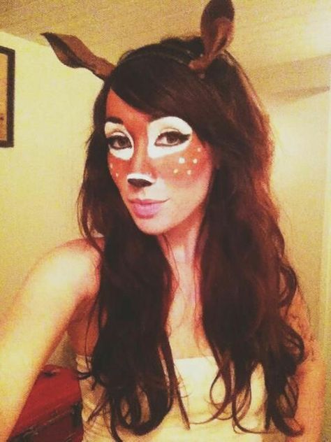 =) Deer Costume Makeup, Faun Makeup, Deer Halloween Makeup, Deer Makeup, Deer Costume, Image Halloween, Makeup Idea, Halloween 2014, Halloween Time