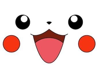 Pikachu Face Printable Free, Surprised Pikachu Face, Pikachu Template Printable, Pokemon Faces Printable, Pikachu Face Template, Pikachu Template, Pokémon Faces, Pokemon Eyes, Pikachu Printable