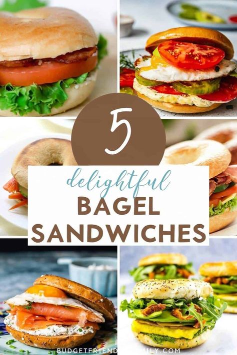 Recipes for Bagel Sandwiches That Are Delightful Bagel Sandwich Lunch, Bagel Sandwich Recipes, Bagel Sandwiches, Sandwich Lunch, Bagel Sandwich, Sandwich Recipes, Chicken Burgers, Salmon Burgers, Easy Recipes