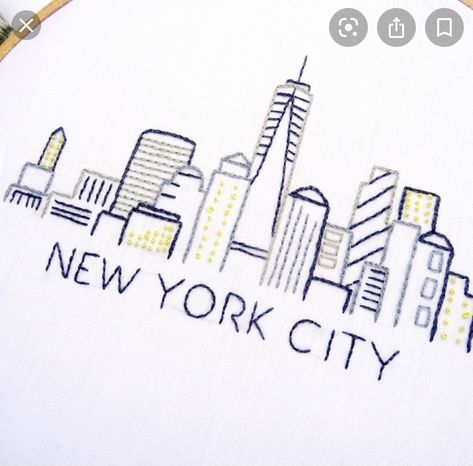 Nyc Embroidery, St Louis Skyline, Urban Beauty, Easy Embroidery, Embroidery Stitches Tutorial, Embroidery Bags, Hand Embroidery Pattern, Embroidery Ideas, Historical Architecture