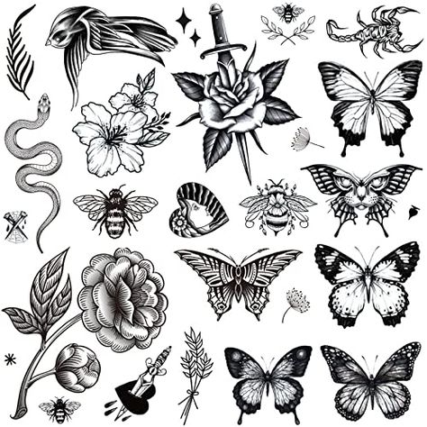 Black Tattoos For Women, Butterfly Tattoo Black And White, Butterfly Tattoo Black, Tattoos For Friends, Traditional Tattoo Black And White, Traditional Butterfly Tattoo, Tattoo Black And White, Traditional Tattoo Old School, Tattoo Old School