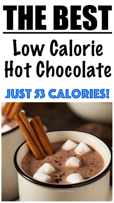 Low Calorie Hot Chocolate Low Cal Hot Drinks, Weight Watchers Hot Chocolate, Low Calorie Hot Chocolate, Low Calorie Hot Chocolate Recipe, Almond Milk Hot Chocolate, Healthy Hot Chocolate Recipe, Iced Hot Chocolate, Warm Drinks Recipes, 500 Calories Recipes