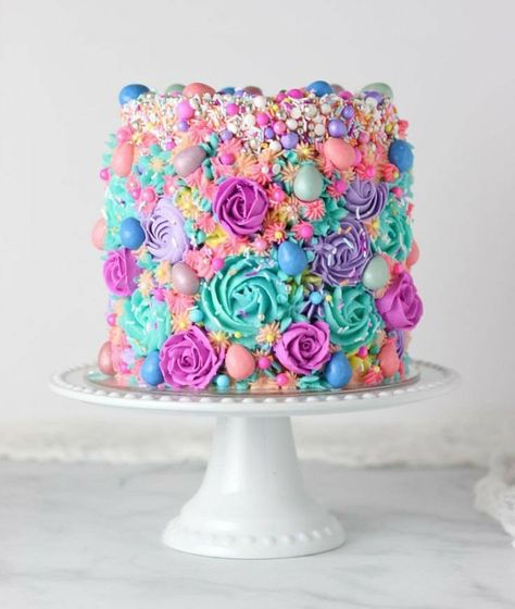 Sheri Wilson, Savory Cakes, Buttercream Flower Cake, Magic Cake, Special Cake, Colorful Cakes, Unicorn Cake, Savoury Cake, Fancy Cakes