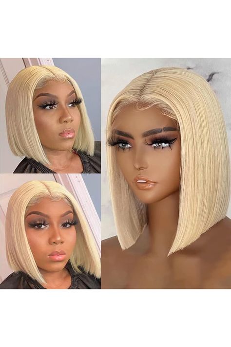 Blonde Bob Wig Human Hair 613 Lace Front Wig Human Hair 4x4 Straight Bob Wig Human Hair Wigs For Black Women Middle Part Blonde Bob Wig Glueless Wigs Human Hair Pre Plucked 10 Inch Middle Part Blonde Bob, Middle Part Blonde, 613 Lace Front Wig, Straight Bob Wig, Blonde Bob Wig, Hair Wigs For Black Women, Glueless Wigs, Straight Bob, Wig Human Hair