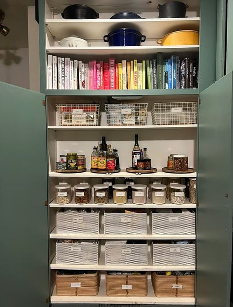 Color coded pantry. Working In Restaurant, Restaurant Kitchen Organization, Restaurant Organization, Bag Of Rice, Baking Soda Hydrogen Peroxide, Under Shelf Basket, Kitchen Pantries, Kitchen Storage And Organization, Restaurant Supply Store