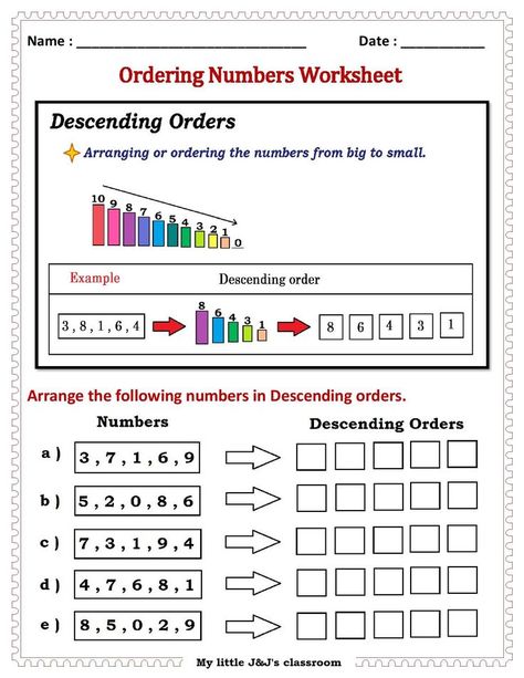 Ordering Numbers Worksheet, Cursive Small Letters, Easy Math Worksheets, Short Vowel Worksheets, Kindergarten Math Worksheets Addition, Fun Math Worksheets, Math Coloring Worksheets, Numbers Worksheet, First Grade Math Worksheets