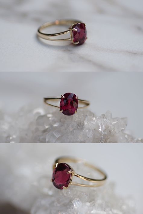 Purple Garnet Jewelry, Purple Garnet Ring, Purple Garnet, Garnet Jewelry, Garnet Ring, All That Glitters, Garnet Rings, Natural Red, Red Purple