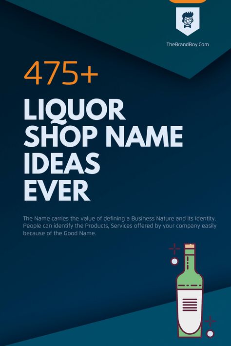 Liquor Store Names Ideas Liquor Store Names Ideas, Wine Names Ideas, Liquor Store Ideas, Bar Names Ideas, Liquor Store Design, Bar Names, Creative Company Names, Video Infographic, Wine Store Design