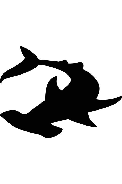 Hammerhead Shark Aboriginal Art Symbols, Shark Silhouette, Kite Designs, Shark Drawing, Black And White Words, Beach Art Painting, Clothes Pin Wreath, Animal Stencil, Hammerhead Shark