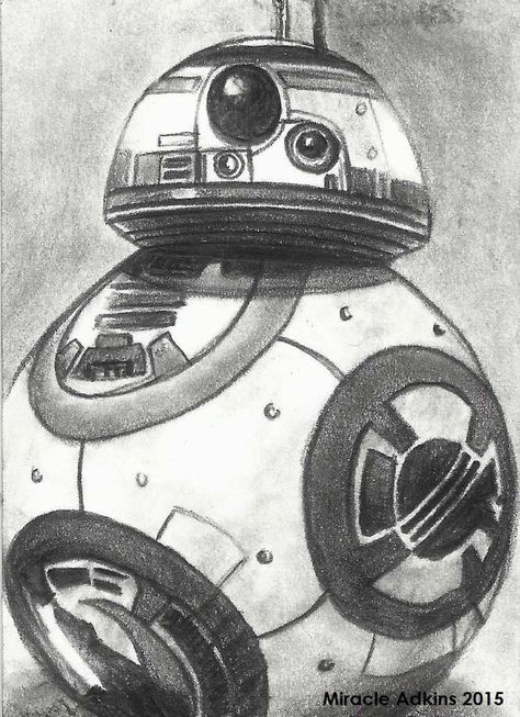 ORIGINAL Pencil Drawing STAR WARS:THE FORCE AWAKENS Sketch Card ... Star Wars Things To Draw, Star Wars Sketches Easy, Sketches Star Wars, Star Wars Art Drawings Sketch, Bb8 Sketch, Star Wars Drawings Pencil, Starwars Drawings, Starwars Sketch, Star Wars Realistic Drawing