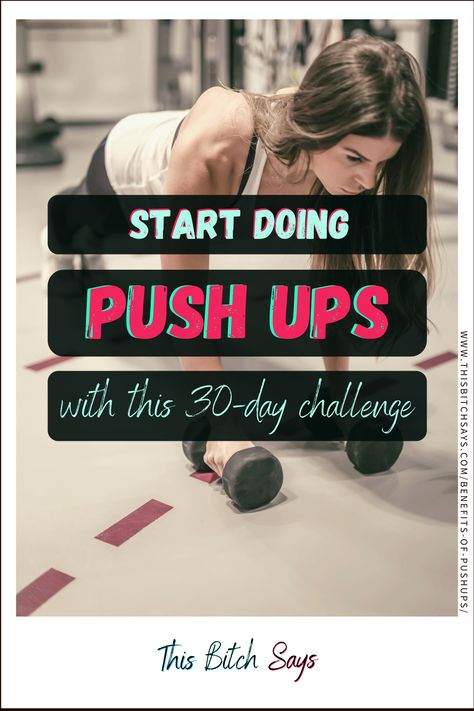 Push Ups are one of the best exercises you could be doing. Learn about the muscles that pushups work, and 6 amazing benefits of doing Push Ups. Then, learn how to do pushups, including a progression if you can't do one right now. Plus get a bonus 30-Day Push Up Challenge! If you haven't been doing push ups already, it's time to start! Women Push Up Challenge, How To Increase Push Ups, Pushup Workout Routine, Modified Push Up For Beginners, Push Up Challenge 30 Day Beginners Women, How To Do A Push Up For Beginners, How To Do A Push Up, Push Up Challenge 30 Day, Push Up Progression