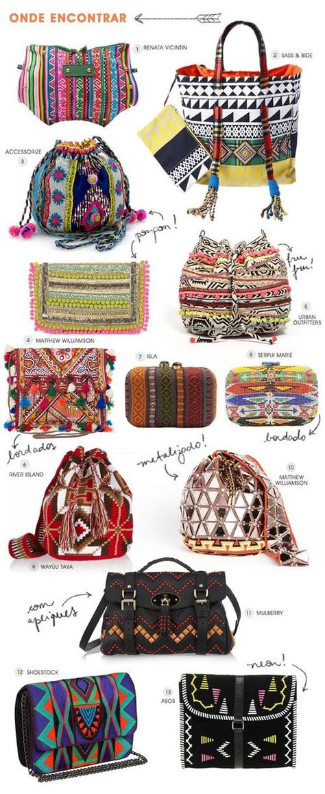 BoHo Bags Boho Styl, Sac Diy, Estilo Hippie, Wayuu Bag, Mode Boho, Bohol, Boho Bags, Handbags And Purses, Hippie Chic