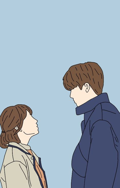 Kdrama Wallpaper Strong Woman, Kdrama Cartoon Art, Kdrama Line Art, Kdrama Wallpaper Cartoon, Kdrama Art Wallpaper, Fan Art Kdrama, Strong Woman Do Bong Soon Art, Kdrama Cartoon, Art Kdrama