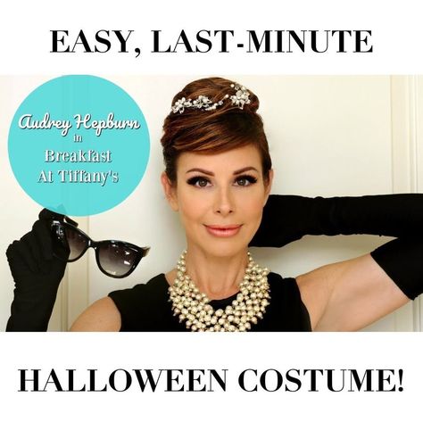 Audrey Hepburn Makeup & Hair Tutorial | Easy Last Minute Halloween Costume | cosmetics, breakfast, Audrey Hepburn, Halloween costume | Transforming into Audrey Hepburn in Breakfast at Tiffany's will make you a style icon, and it's incredibly easy to recreate with makeup. This is the... | By Dominique Sachse | Facebook Audrey Hepburn Makeup Tutorial, Audrey Hepburn Halloween, Easy Last Minute Halloween Costume, Hepburn Makeup, Audrey Hepburn Makeup, Audrey Hepburn Costume, Dominique Sachse, Last Minute Halloween Costume, Last Minute Halloween