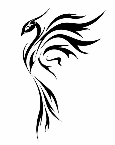 Silhouette Tattoo Ideas, Budist Tattoo, Phoenix Silhouette, Chinese Tattoo Designs, Redwood Tattoo, Chinese Tattoos, Red Bird Tattoos, Silhouette Tattoo, Minimalist Tattoo Meaning