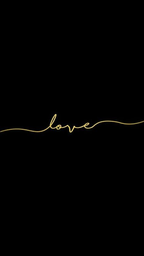 Gold Love Phone Wallpaper • Lock Screen Love Lockscreen Wallpaper, Love Lockscreen, Papan Tulis Kapur, Phone Wallpaper Quotes, Cute Black Wallpaper, Love Backgrounds, Black Phone Wallpaper, Iphone Black, Iphone Lockscreen